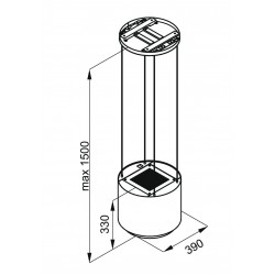 Okap wyspowy Globalo Arenoflow 39.3 Czarny