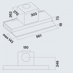 Falmec Move Design 60 biały do zabudowy gwarancja 5 lat!