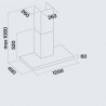 Falmec Plane Design 120 inox przyścienny silnik 800 gwarancja 5 lat!