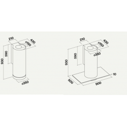 Falmec Polar 35 Design inox przyścienny gwarancja 5 lat!