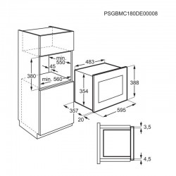 Zestaw: Piekarnik do zabudowy Electrolux EOD6C77WZ  + Kuchenka mikrofalowa LMS4253TMK