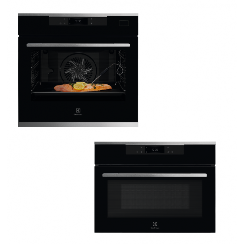 Zestaw Piekarnik Electrolux KOBCS31X SteamBoost  60 cm + Piekarnik Electrolux KVLBE08WX z funkcją mikrofali 45 cm KOD ELUX2