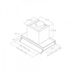 Okap do zabudowy Elica BOXIN LX/BL MAT/A/60 czarny