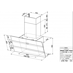 Okap przyścienny Faber STEELMAX EV8 LED BK/X 55 czarny