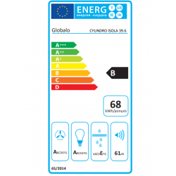 Okap wyspowy Globalo Cylindro Isola 39.6 Black Shadow