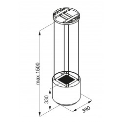 Okap wyspowy Globalo Arenoflow 39.3 Gold