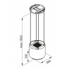 Okap wyspowy Globalo Arenoflow 39.3 Gold