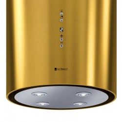 Okap wyspowy Globalo Cylindro Isola 39.5 Gold Mat