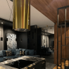 Okap wyspowy Globalo Cylindro Isola 39.6 Light Gold