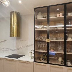 Okap wyspowy Globalo Cylindro Isola 39.6 Light Gold