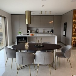 Okap wyspowy Globalo Cylindro Isola 39.6 Light Gold