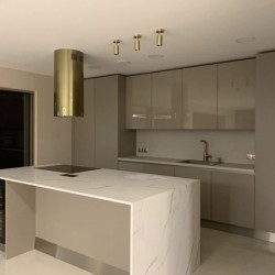 Okap wyspowy Globalo Cylindro Isola 39.6 Light Gold
