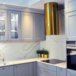 Okap wyspowy Globalo Cylindro Isola 39.6 Gold
