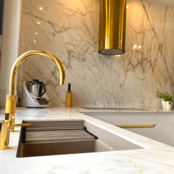 Okap wyspowy Globalo Cylindro Isola 39.6 Gold