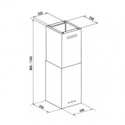Okap wyspowy Globalo Quadro Isola 40.1 INOX