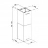 Okap wyspowy Globalo Quadro Isola 40.1 INOX