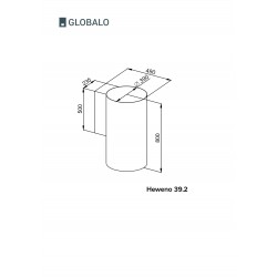 Okap przyścienny Globalo Heweno 39.3 White