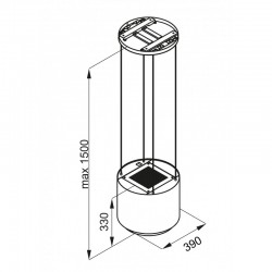 Okap wyspowy Globalo Arenoflow 39.3 Black