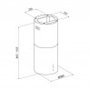 Okap wyspowy Globalo Cylindro Isola 39.6 Inox