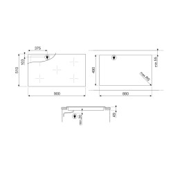 Płyta indukcyjna Smeg SI2M7953D 90cm