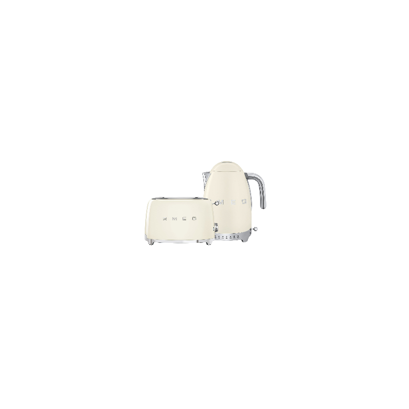 Toster Smeg TSF01CREU ecru 950 W + Czajnik elektryczny Smeg KLF04CREU 2400 W ecru