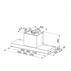 Okap do zabudowy Franke Smart Style Plus 908X  305.0572.834  7612985663168