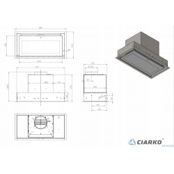 Okap do zabudowy Ciarko SU MINI CZARNY 60CM