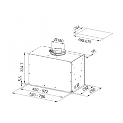 Franke Okap do wbudowania w szafkę Box Flush Evo FBFE XS A70