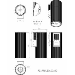 OKAP PRZYŚCIENNY CIARKO DESIGN MONOGRAM ZŁOTY