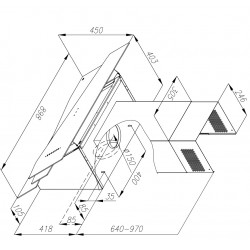 OKAP PRZYŚCIENNY CIARKO DESIGN TRIO CZARNY/ZŁOTO