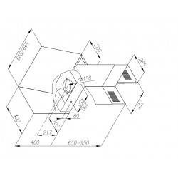 OKAP PRZYŚCIENNY CIARKO DESIGN MINIMAL 5 90 CZARNY