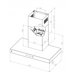 OKAP PRZYŚCIENNY CIARKO DESIGN MINIMAL 8 CZARNY 90