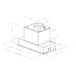 OKAP DO ZABUDOWY CIARKO DESIGN MINIMAL 7 55 CZARNY