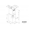 OKAP WYSPOWY CIARKO DESIGN CUBE W INOX