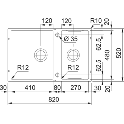 Zlewozmywak Box Center BWX 120-41-27