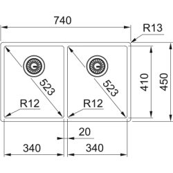 Zlewozmywak Box BXX 220/120 34-34