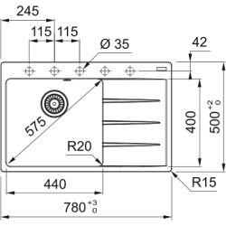 Zlewozmywak Centro CNG 611-78 TL