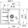 Zlewozmywak Centro CNG 611-62 TL