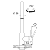 Bateria kuchenna Kubus pull-out spray