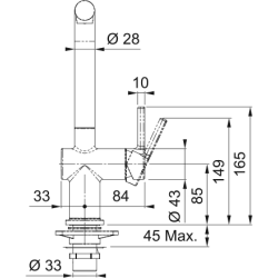 Bateria kuchenna Active L window pull-out spray