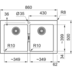 Zlewozmywak Sirius 2.0 S2D 620-35-35