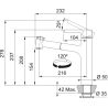 Bateria kuchenna Centro pull-out spray