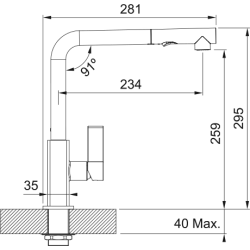 Bateria kuchenna Maris pull-out spray