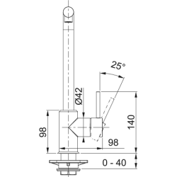 Bateria kuchenna Sirius L Side pull-out