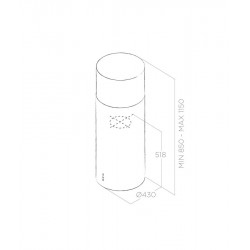 Elica Tube Pro Island czarny wyspowy