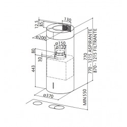 Faber Cylindra Isola EV8 inox wyspowy kod rabatowy -10%!