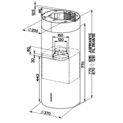 Faber Cylindra Isola Evo Plus czarny matowy wyspowy kod rabatowy -10%!