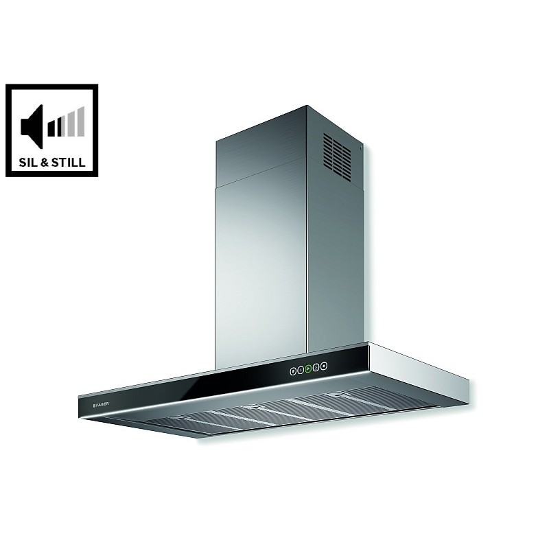 Faber Onyx-T inox przyścienny RABAT W KOSZYKU + RATY 0%