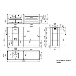 Faber T-Shelf EV8 titanium matowy wyspowy kod rabatowy -15%