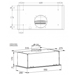 Amica OMP 6253BG czarny do zabudowy